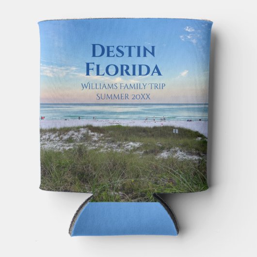 美しいビーチイベントカスタムサンセット写真 缶クーラー (正面)