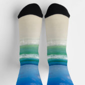 美しいビーチカッコいいブルー海波の写真 ソックス (上部)