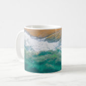 美しいビーチクリスタルブルー海 コーヒーマグカップ (正面左)