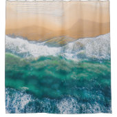 美しいビーチクリスタルブルー海 シャワーカーテン (正面)