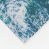 美しいビーチクリスタルブルー海 フリースブランケット (角)