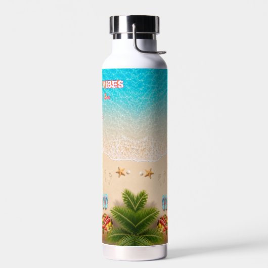 美しいビーチサマーの水筒 ウォーターボトル (左面)