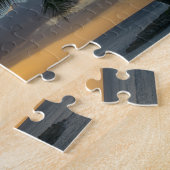 美しいビーチサンセットパームツリーズクラウドアイランズ ジグソーパズル (側面)