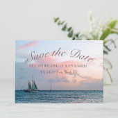 美しいビーチサンセット日付を保存 セーブザデート (スタンド正面)