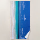 美しいビーチシーンサンドサーフ ビーチタオル (正面)