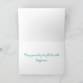 美しいビーチハッピーバースデー カード (内部)