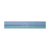 美しいビーチパーソナライズされた写結婚真 招待状ベリーバンド (フラット)