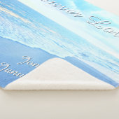 美しいビーチパーソナライズされた結婚のブランケット シェルパブランケット (3/4)