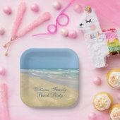 美しいビーチパーティーカスタム海写真 ペーパープレート (パーティー)