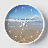 美しいビーチビュー | ソラックシュルメルフランスラウンド 壁時計 (正面)