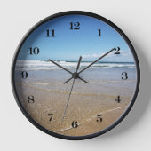 美しいビーチビュー | ソラックシュルメルフランスラウンド 壁時計 (正面)