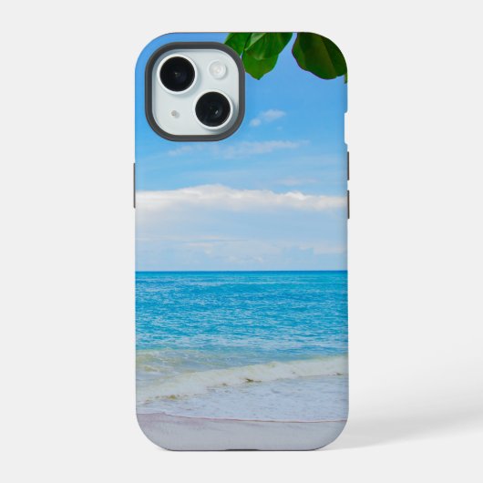 美しいビーチビュー iPhone 15ケース (裏面)
