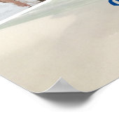 美しいビーチフォトコラージュ結婚の歓迎 ポスター (角)