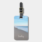 美しいビーチフォトラゲージタグ ラゲッジタグ (正面縦)