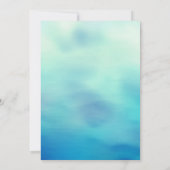美しいビーチブライダルシャワー水彩ターコイズ 招待状 (裏面)