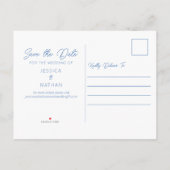 美しいビーチホライゾン写真の保存日付 案内ポストカード (裏面)