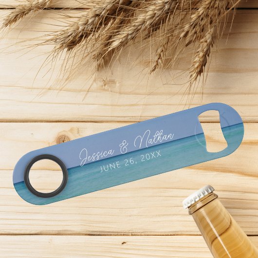 美しいビーチホライパーソナライズされたン結婚ズ スピード栓抜き