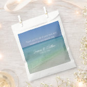 美しいビーチホライパーソナライズされたン結婚ズ フェイバーバッグ (クリップ留めされた状態)