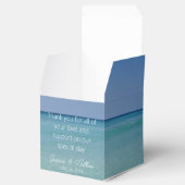 美しいビーチホライパーソナライズされたン結婚ズ フェイバーボックス (オープン)