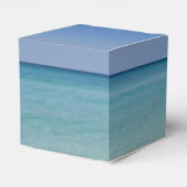 美しいビーチホライパーソナライズされたン結婚ズ フェイバーボックス (裏面サイド)