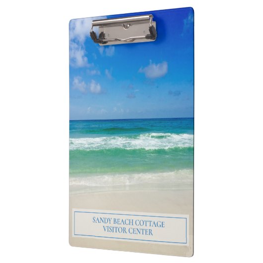 美しいビーチレンタル会社パーソナライズされた クリップボード (左)
