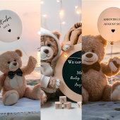 美しいビーチ側ベア妊娠の発表 招待状