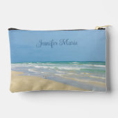美しいビーチ写真カスタム撮影コースト アクセサリーポーチ (裏面)