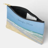 美しいビーチ写真カスタム撮影コースト アクセサリーポーチ (見開き)