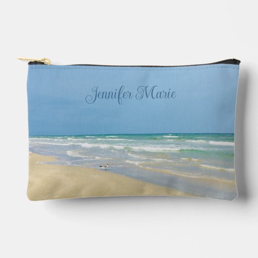 美しいビーチ写真カスタム撮影コースト アクセサリーポーチ (正面)