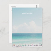 美しいビーチ写真クール青海空 ポストカード (正面/裏面)