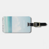 美しいビーチ写真クール青海空 ラゲッジタグ (正面横)