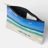 美しいビーチ写真パーソナライズされた休暇 アクセサリーポーチ (見開き)