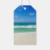 美しいビーチ写真海結婚波 ギフトタグ (裏面)