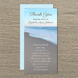 美しいビーチ悔やみや弔慰ありがとう4 x 8フラットカード サンキューカード