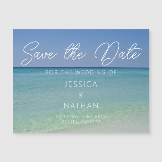 美しいビーチ撮影磁気保存日付 (正面)