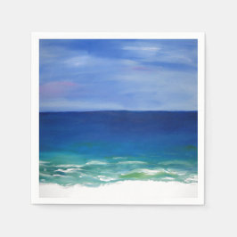 美しいビーチ沿岸紙ナプキン スタンダードカクテルナプキン