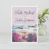 美しいビーチ波の風景サマー結婚ズ 招待状 (スタンド正面)