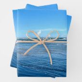 美しいビーチ波ブルースカイ自然写真 ラッピングペーパーシート (インサイチュ)
