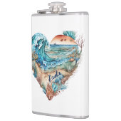 美しいビーチ海サンドツリー フラスク (左)