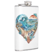 美しいビーチ海サンドツリー フラスク (右)