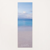 美しいビーチ海シーパーソナライズされた ヨガマット (正面)
