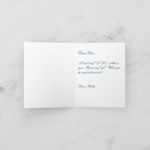 美しいビーチ私の新婦付添人カードです 招待状 (内部)