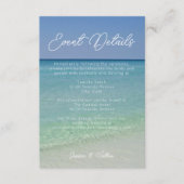 美しいビーチ結婚写真のイベント詳細 エンクロージャーカード (正面)