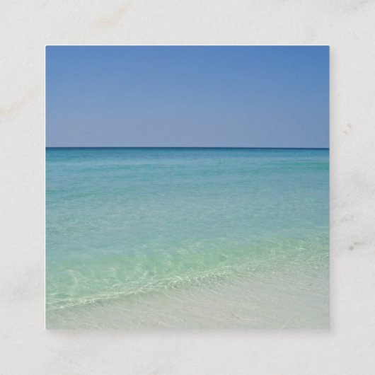 美しいビーチ結婚写真のQRコードRSVP エンクロージャーカード (裏面)