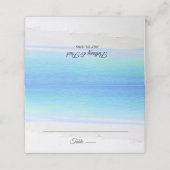 美しいビーチ結婚式シート座席表 プレイスカード (外部開封)