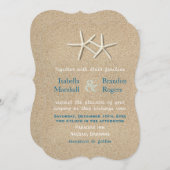 美しいビーチ結婚式招待状 招待状 (正面/裏面)