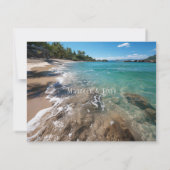 美しいビーチ結婚式招待状 招待状 (裏面)