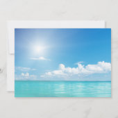 美しいビーチ結婚式|写真のアップロード 招待状 (裏面)