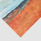 美しいビーチ絵画の抽象芸術オレンジブルーラップ 薄葉紙 (詳細)