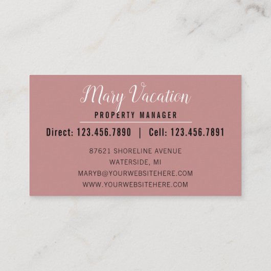 美しいビーチ絵画ズ 名刺 (裏面)